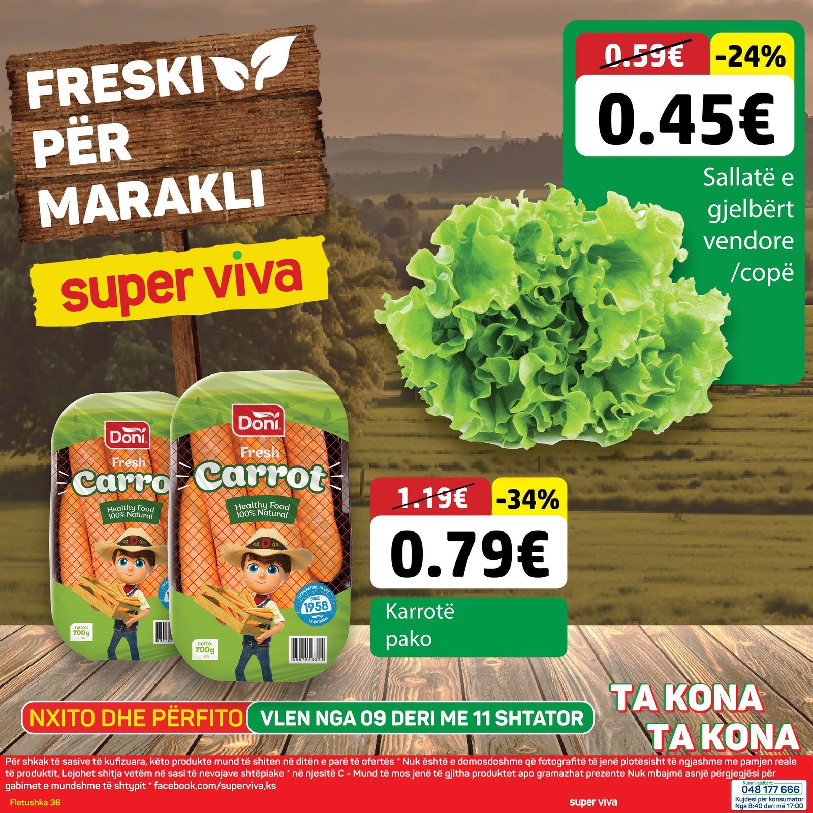 Sallatë e karrota si prej kopshtit