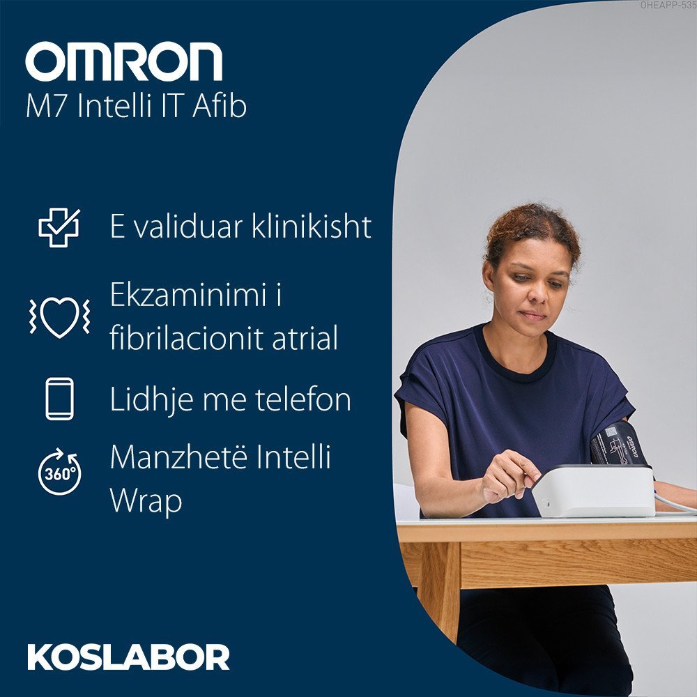 Monitoro nivelet e tensionit dhe Fibrilacioni atrial me tensiometrin Omron M7