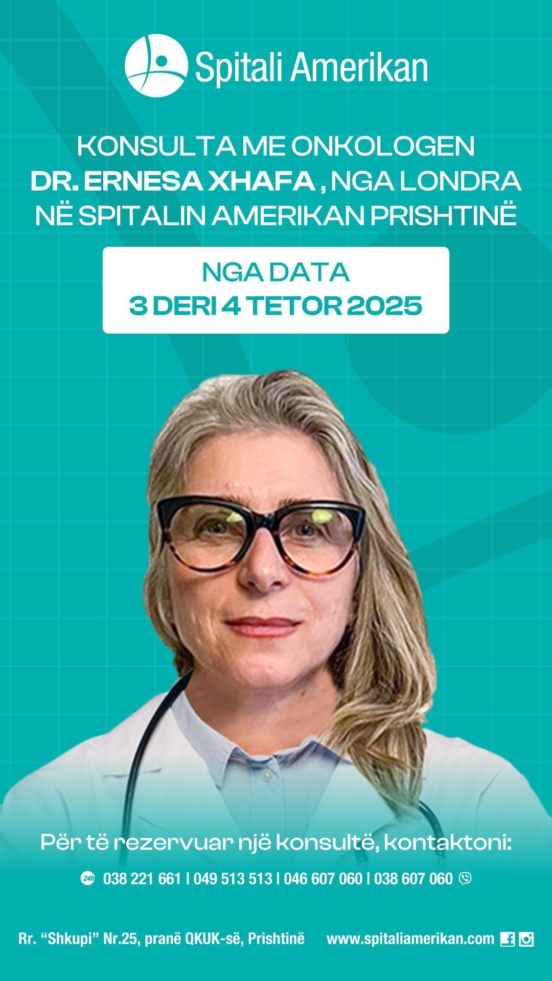 Dr. Ernesa Xhafa, Onkologe