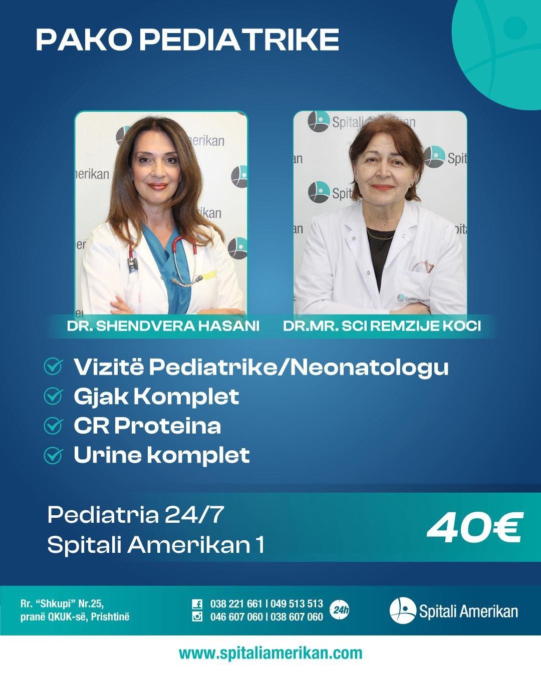 Pako Pediatrike në Spitalin Amerikan 1 – Vetëm 40 euro