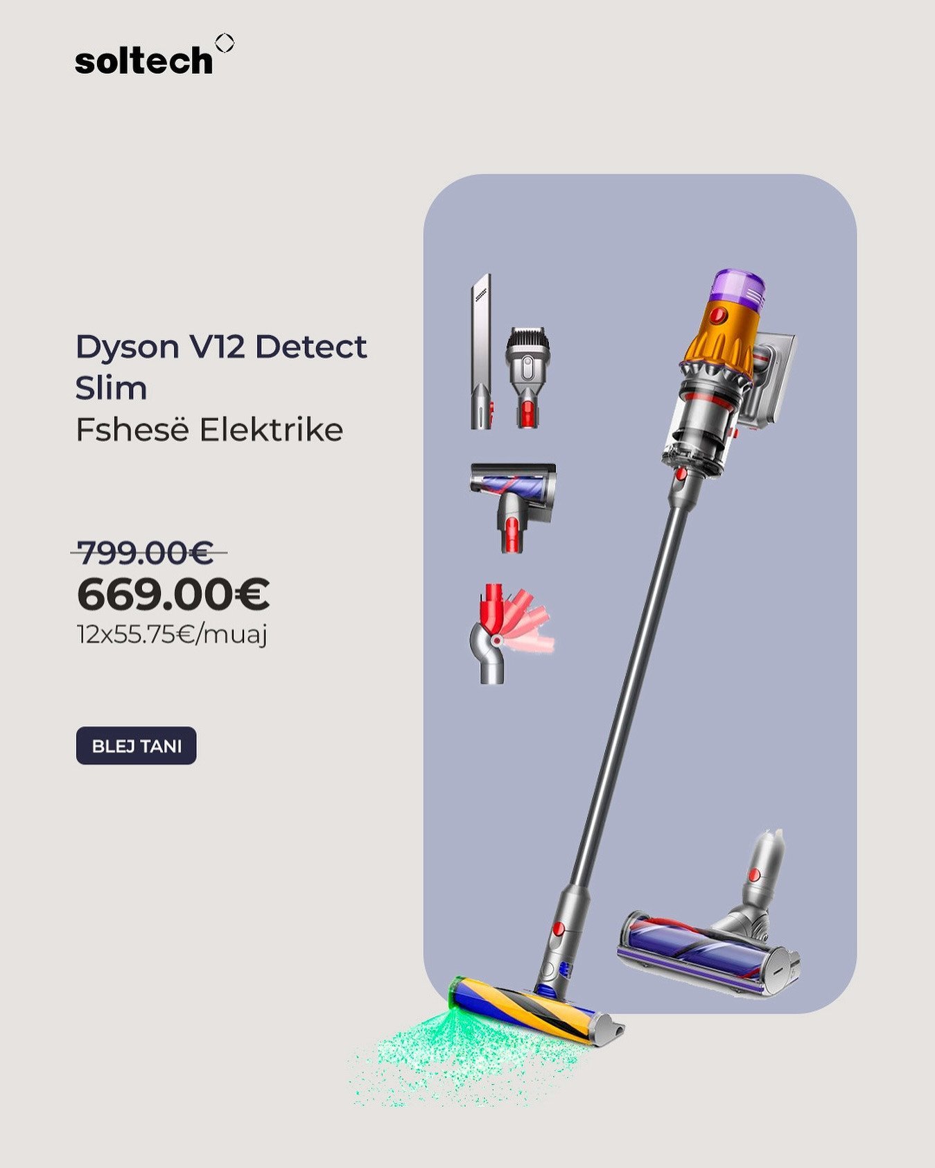 Pastrim inteligjent me Dyson V12 Detect Slim