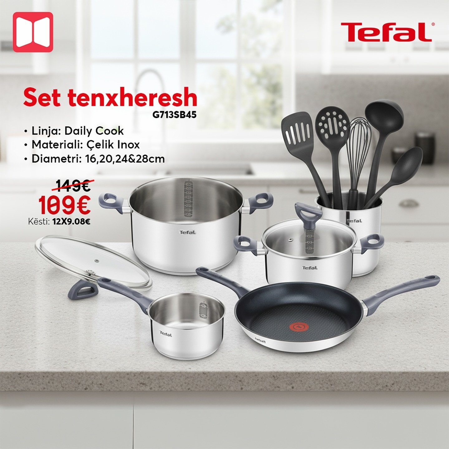 𝐒𝐞𝐭 𝐭𝐞𝐧𝐱𝐡𝐞𝐫𝐞𝐬𝐡 𝐓𝐞𝐟𝐚𝐥 – cilësi premium për kuzhinën tuaj