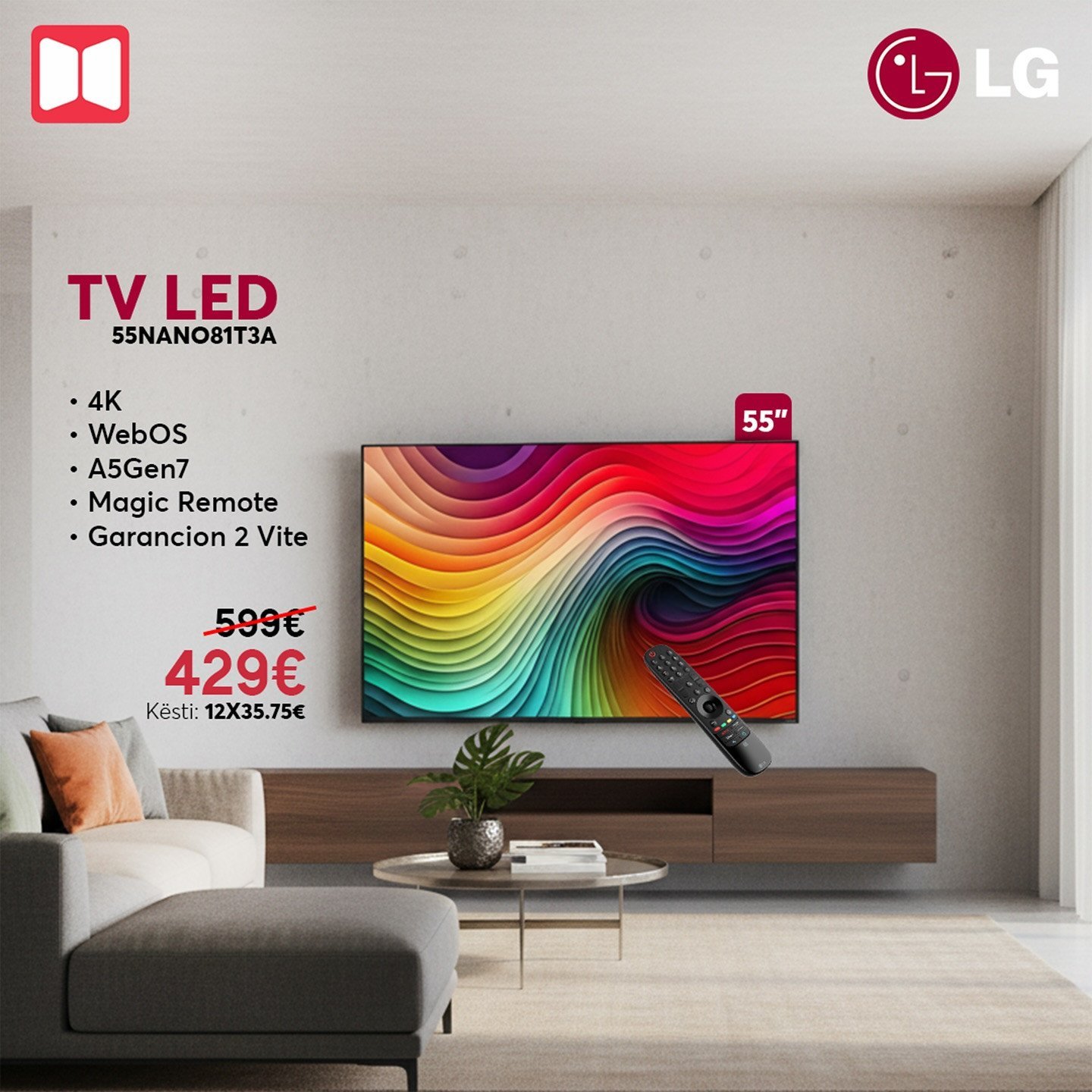 TV LED LG 55"