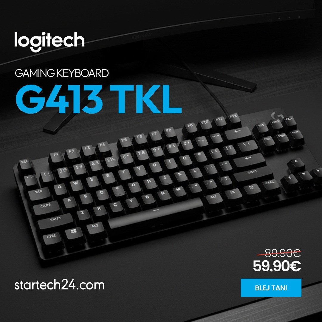 Logitech G413 TKL – tastierë gaming me dizajn kompakt