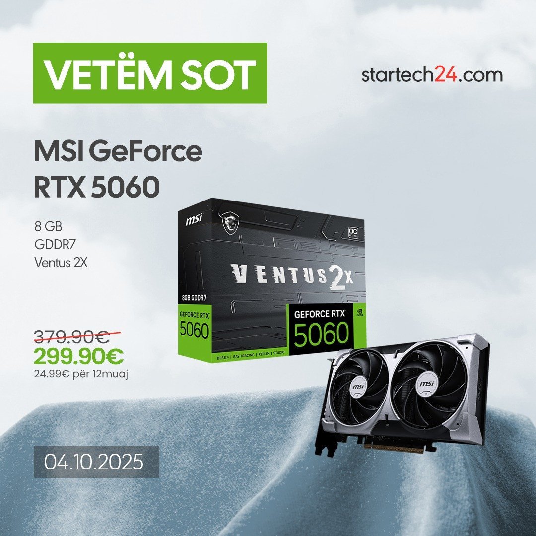 MSI GeForce RTX 5060 – Performancë e fuqishme gaming