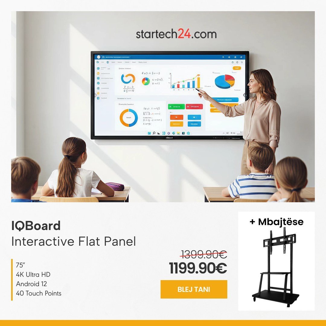IQBoard 75” – Panel interaktiv 4K Ultra HD