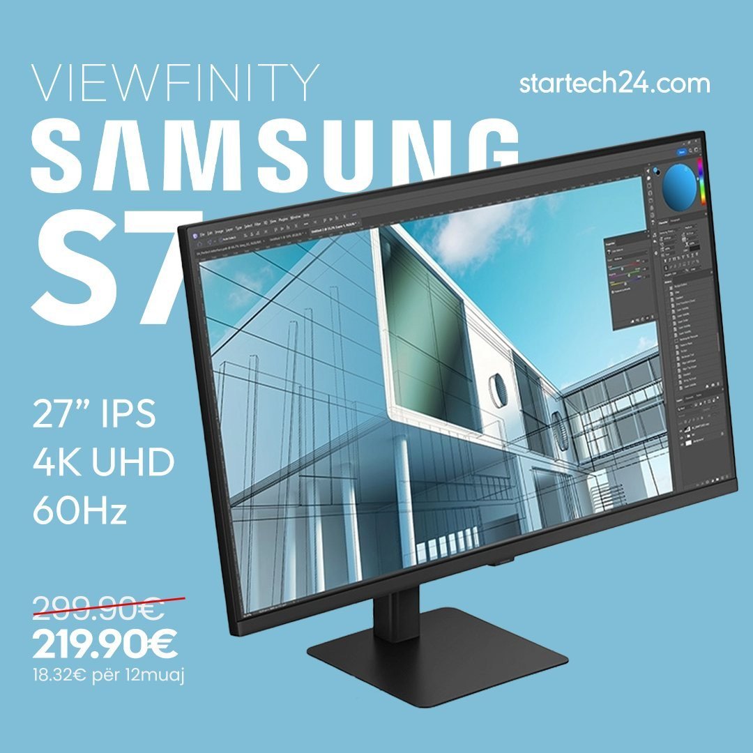 Samsung ViewFinity S7 – Monitor 27” IPS 4K UHD me 60Hz