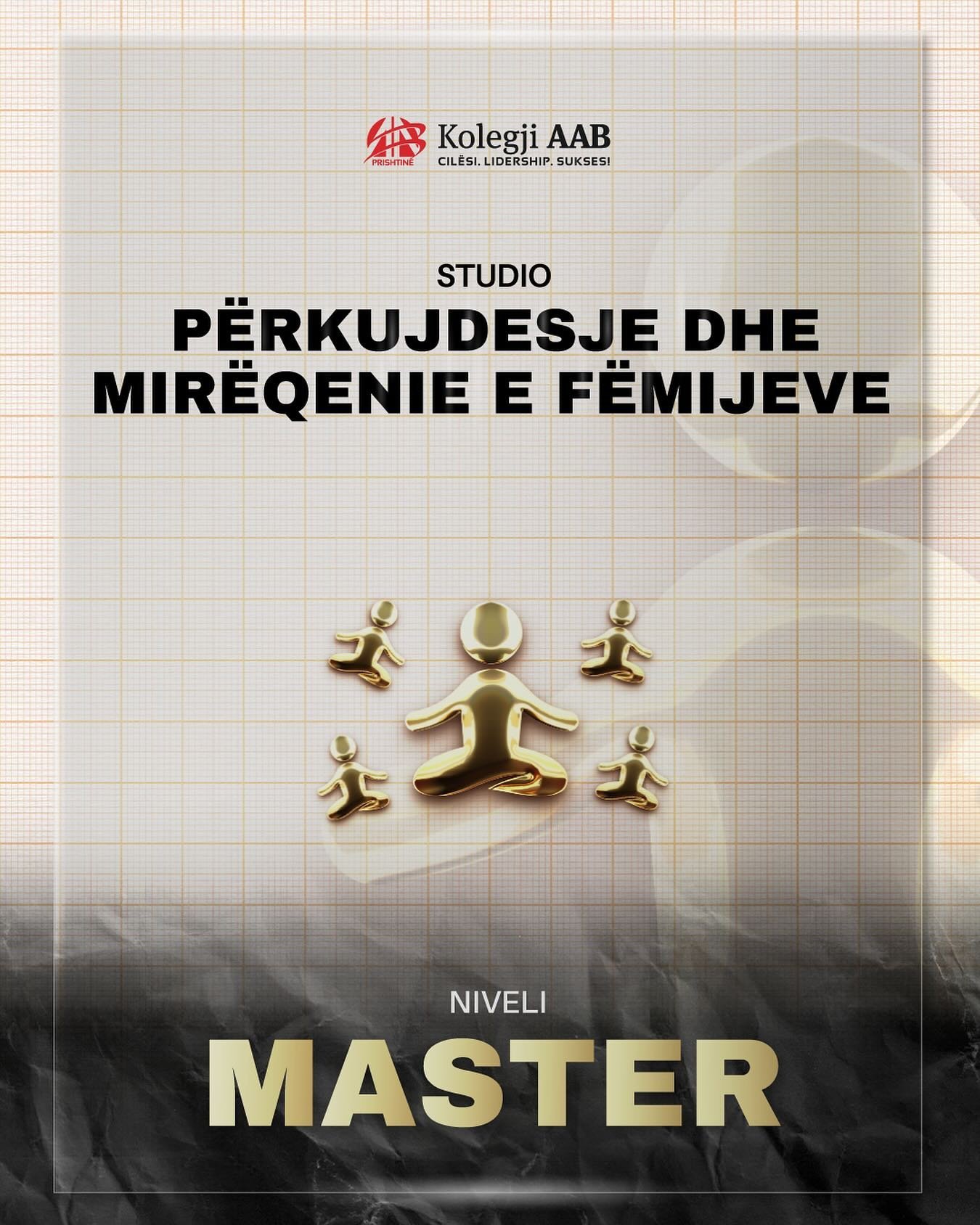 Studio në përkujdesje dhe mirëqenie të fëmijëve në nivelin Master
