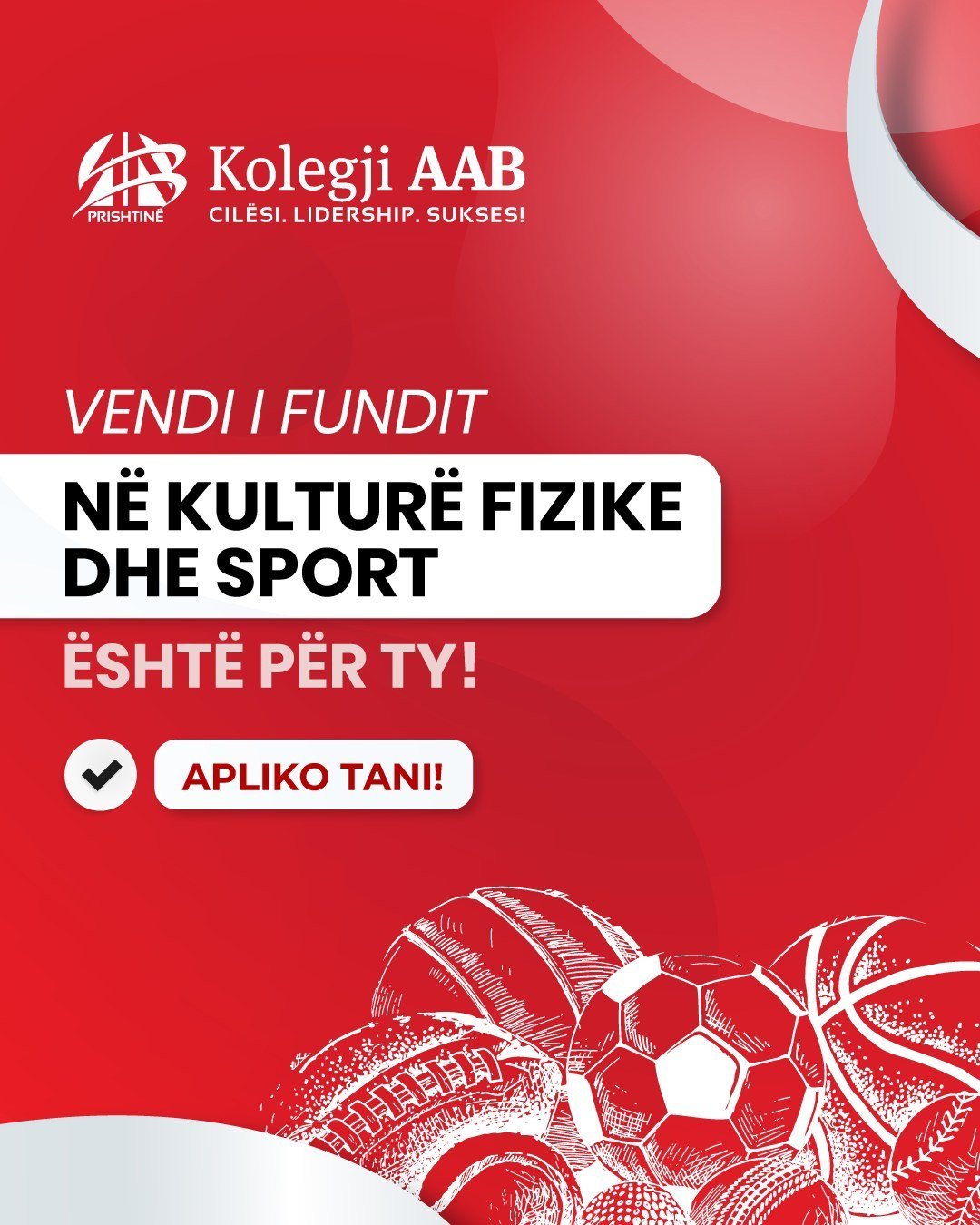Bëhu pjesë e Fakultetit të Kulturës Fizike dhe Sportit