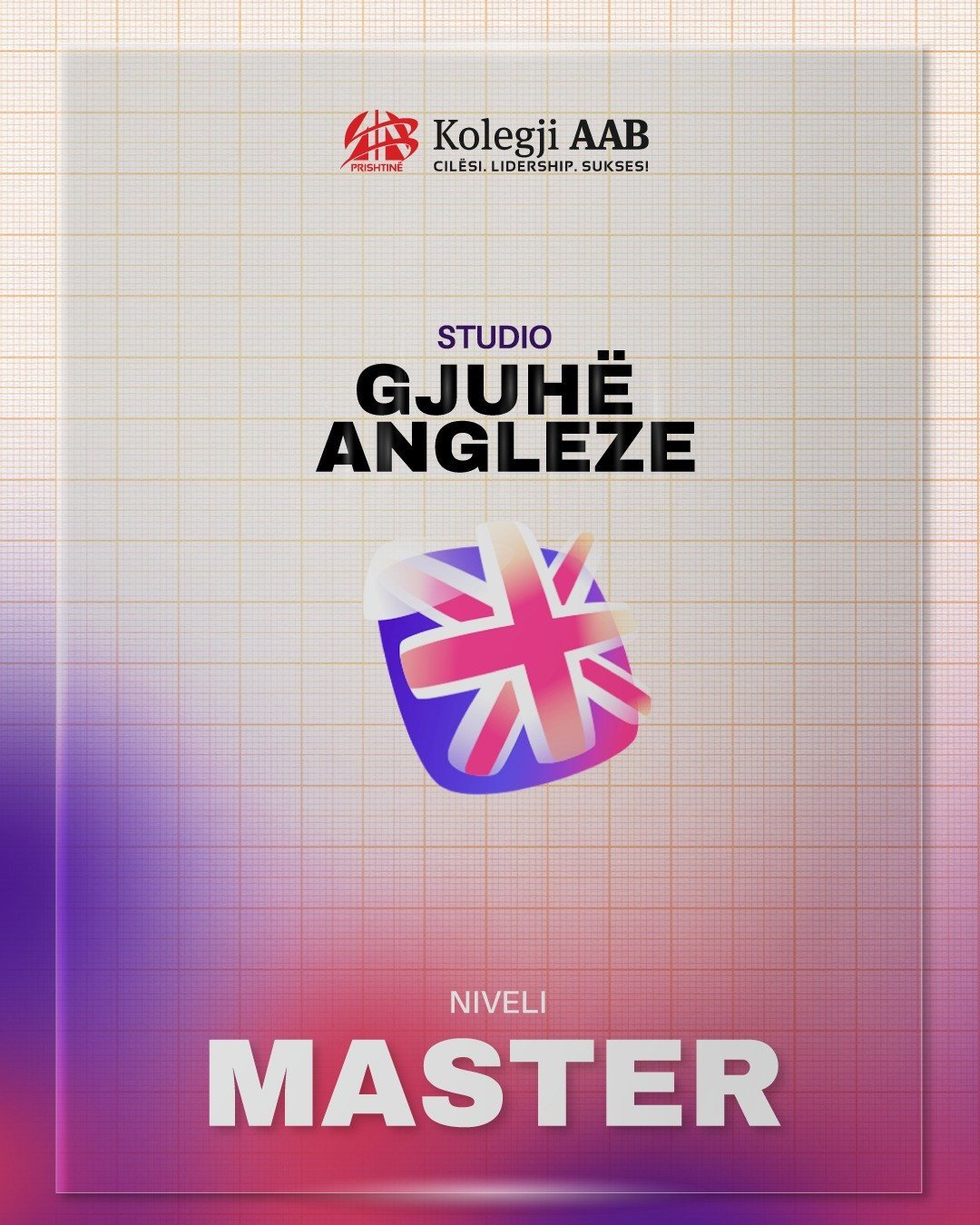 Studio në gjuhë Angleze në nivelin Master