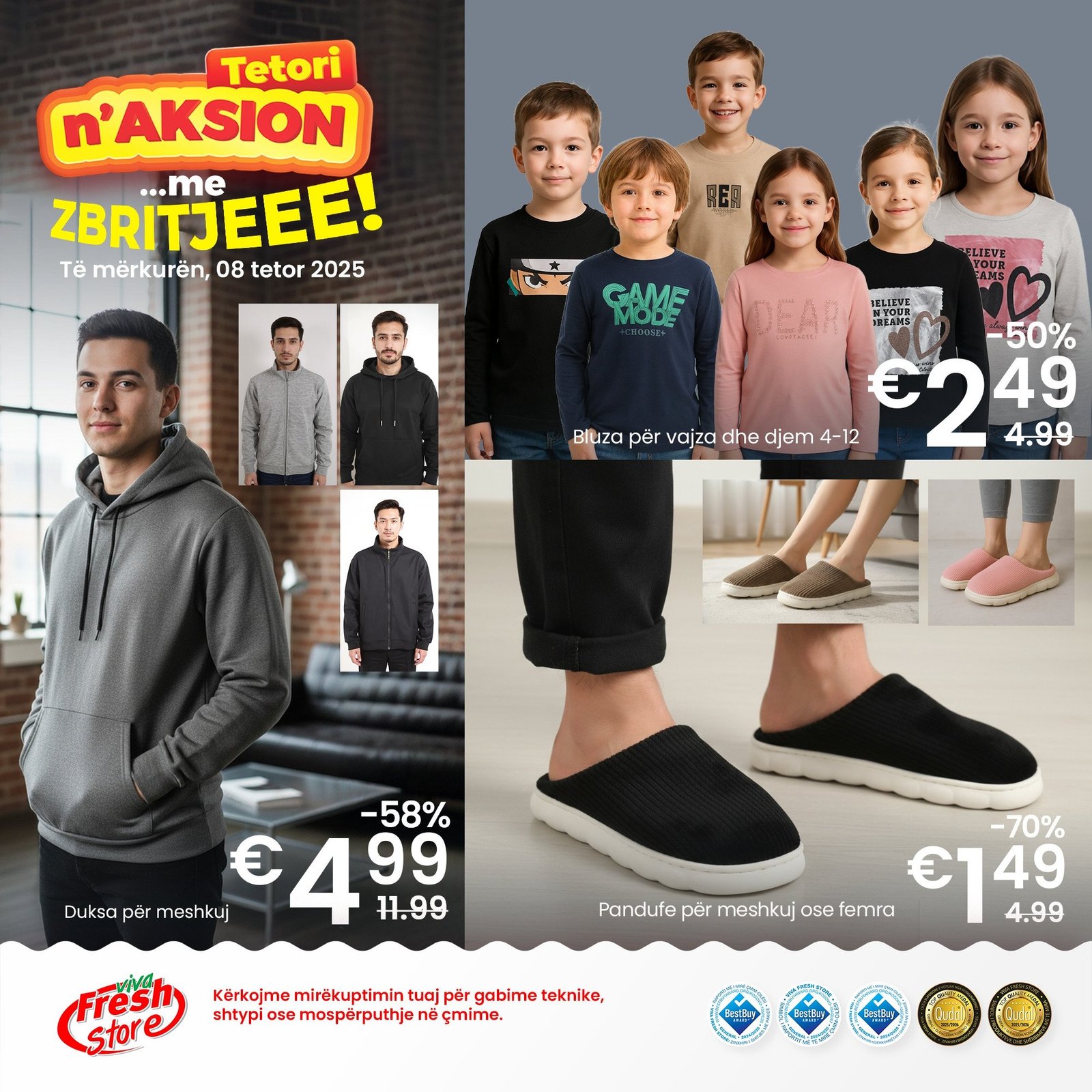 Tetori n'AKSION vetëm të mërkurën 8 tetor 2025