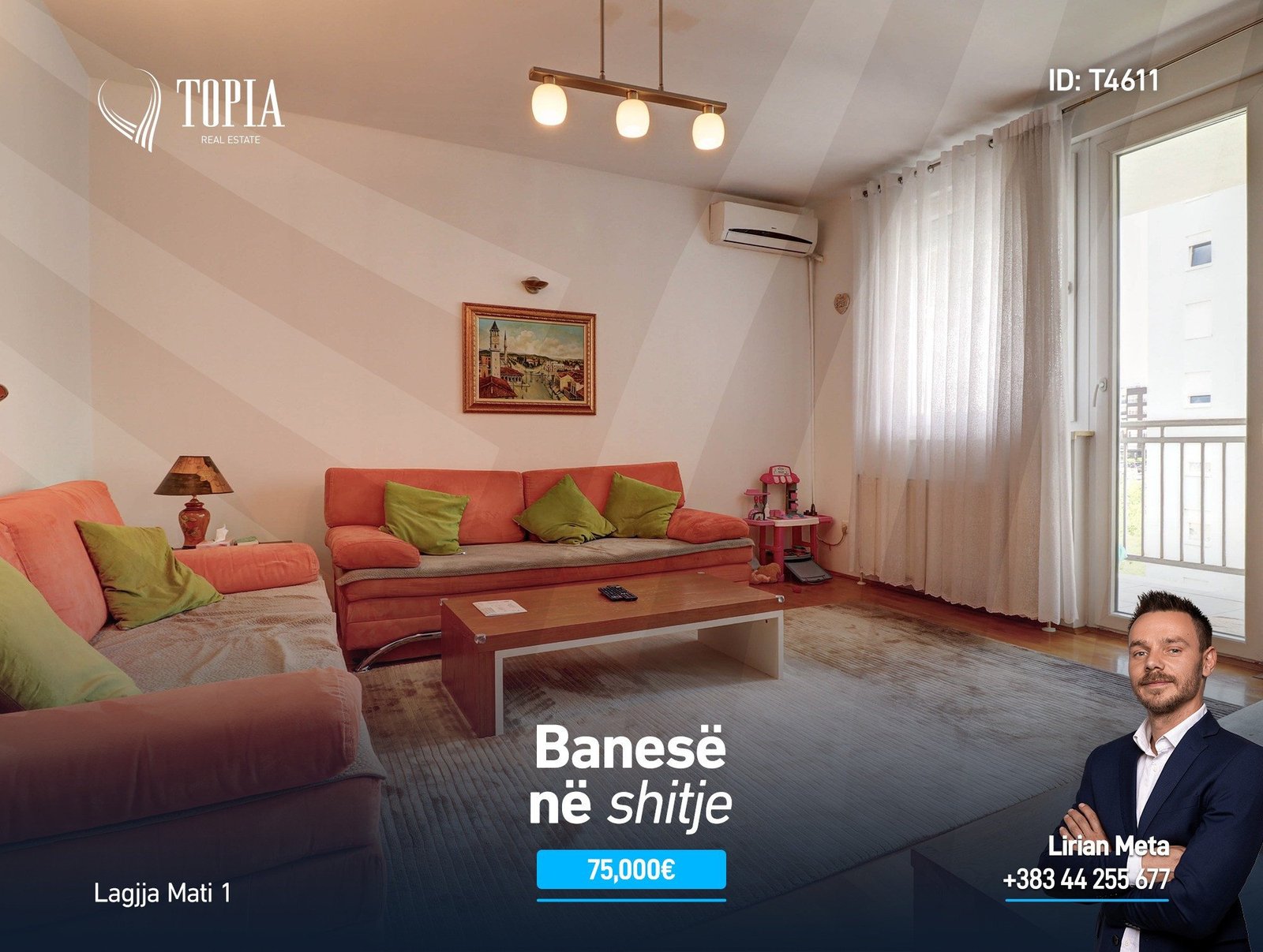 Banesë në shitje në lagjen Mati 1