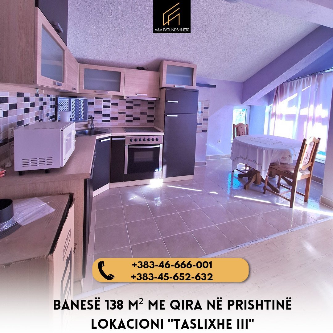 Banesë 138m² me Qira Prishtinë/Taslixhe