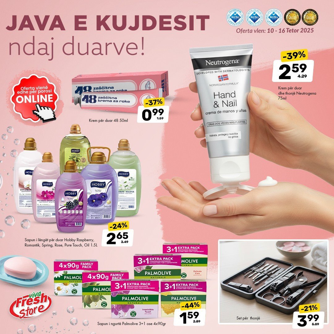 ZBRITJE në produktet që i japin duarve tuaja butësi, freski dhe mbrojtje