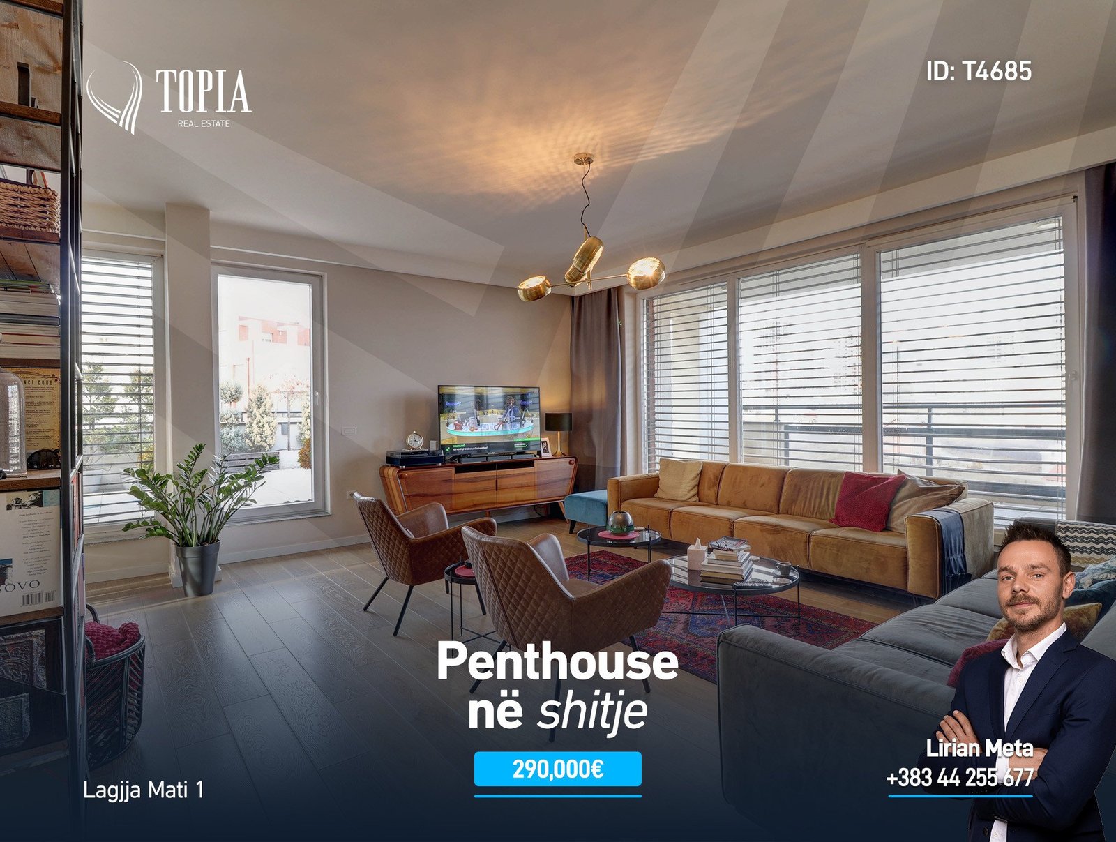 Penthouse  në shitje në lagjen Mati 1