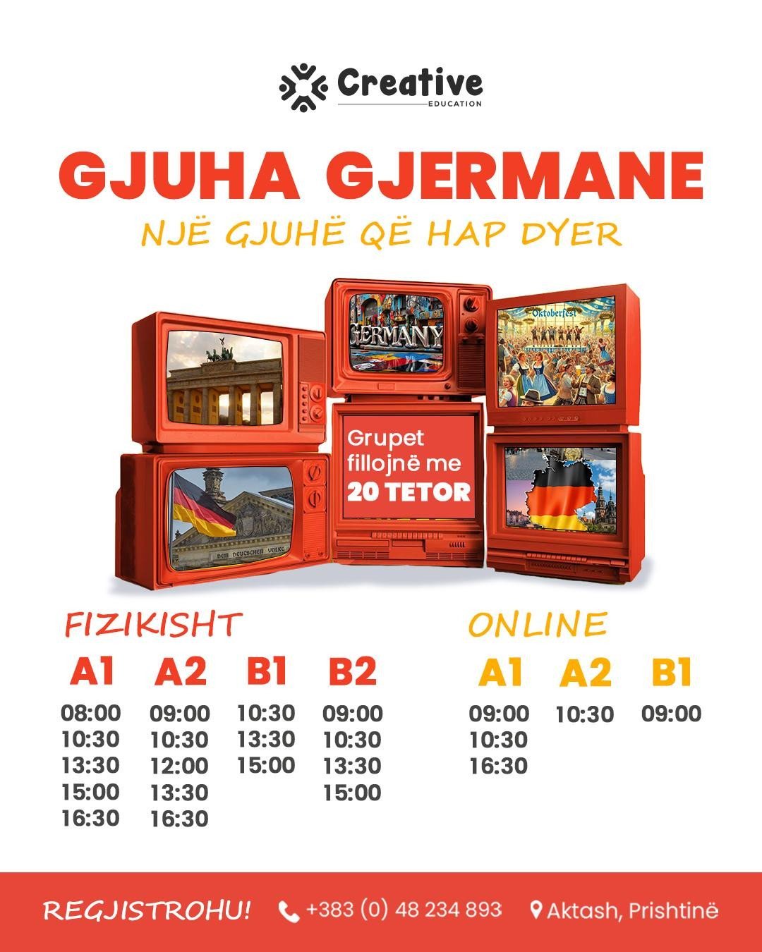 Creative Education ju fton të bëheni pjesë e grupeve të reja që fillojnë më 20 Tetor