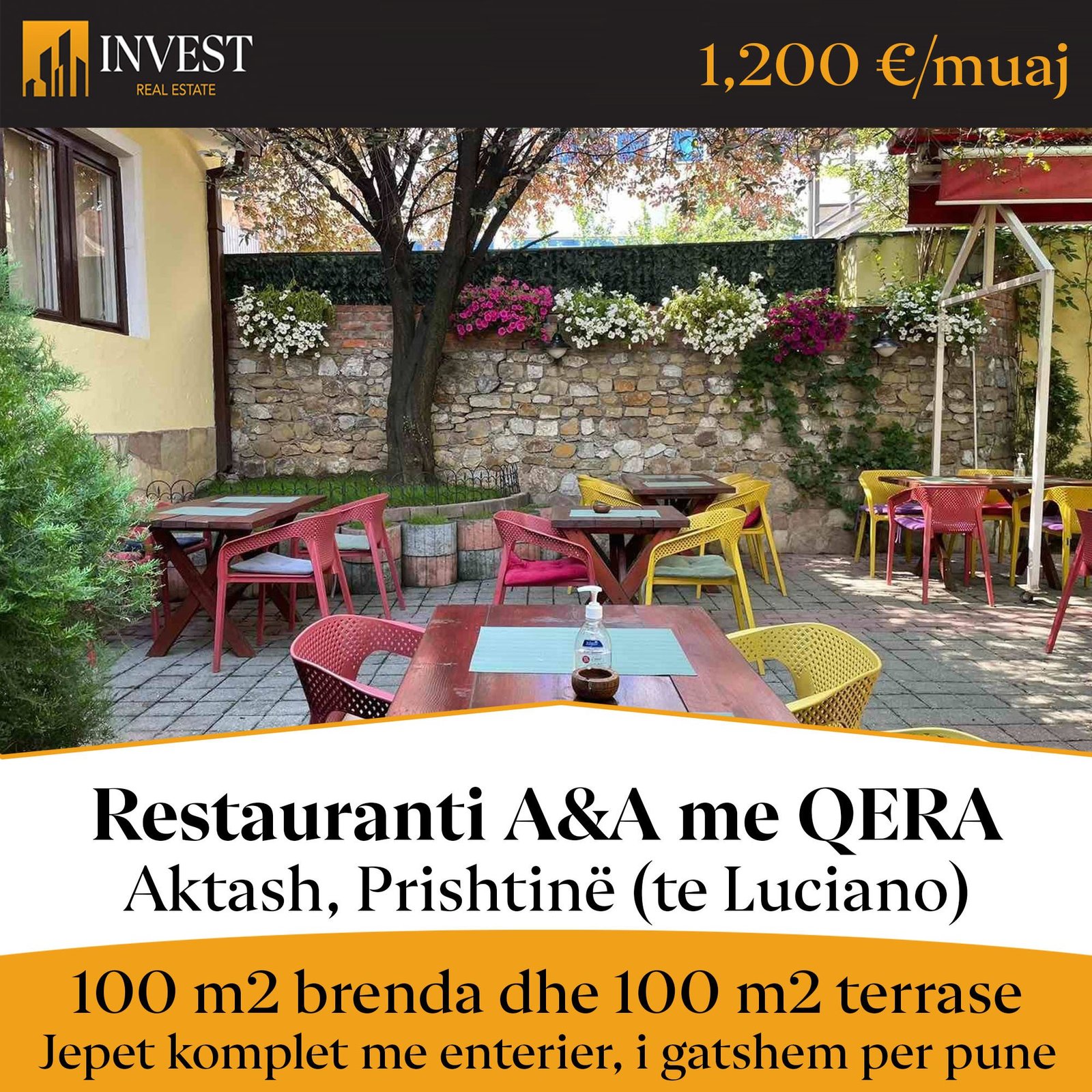 Jepet me qira Restoranti A&A – Prishtinë, Aktash