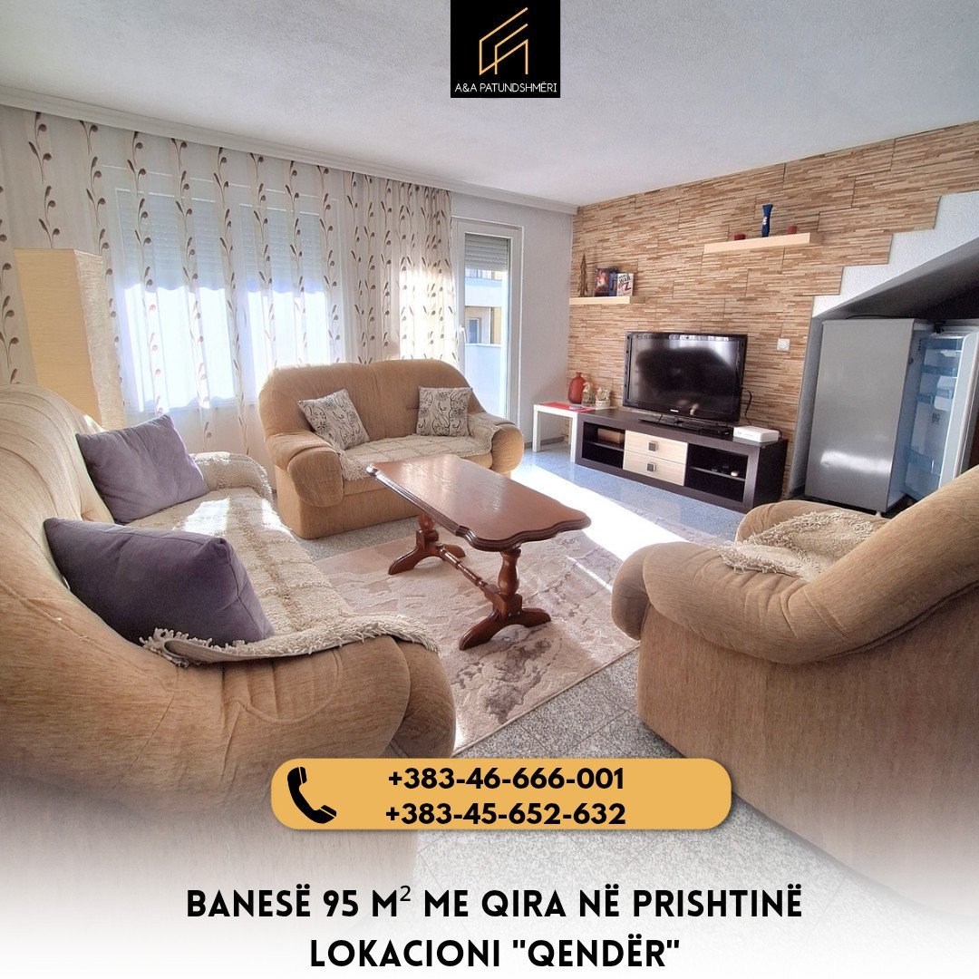 Banesë 95m² me Qira Prishtinë/Qendër