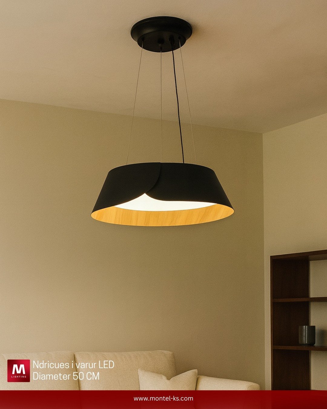 Ndriçues elegant i varur LED me dizajn minimalist dhe prekje moderne
