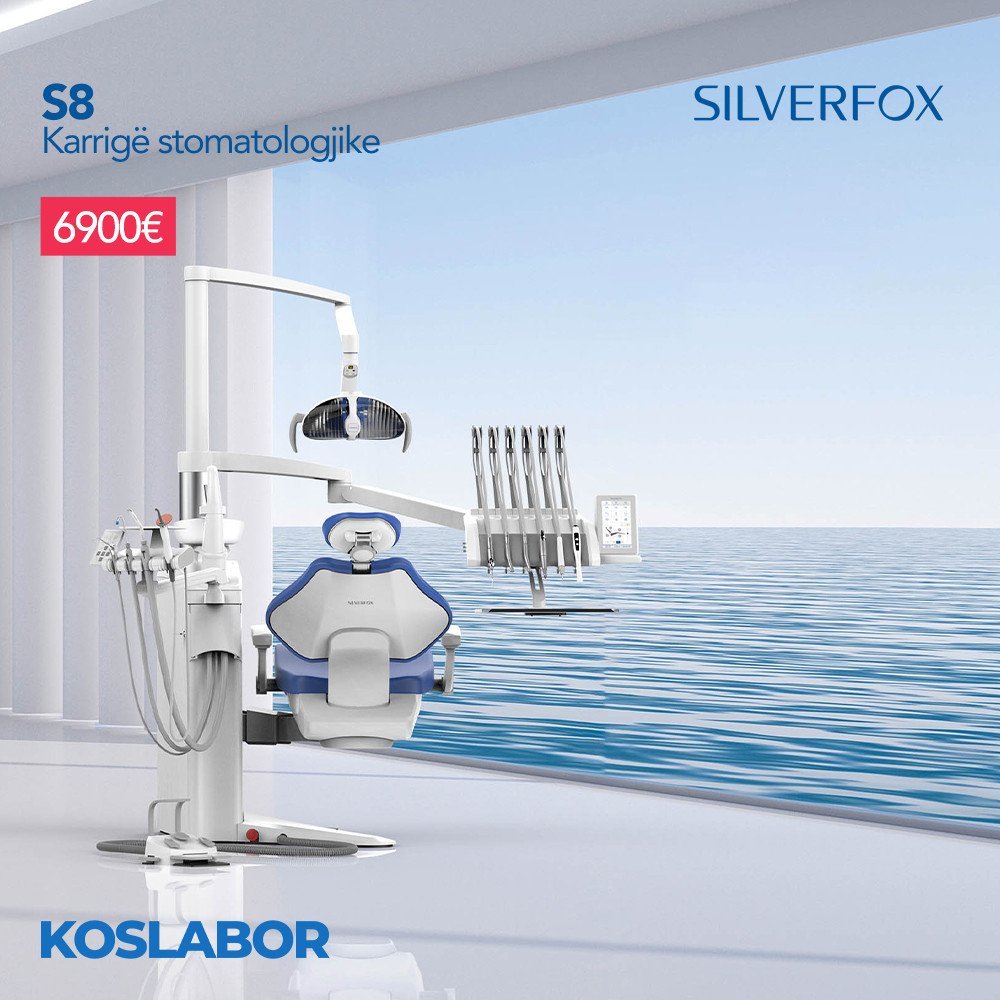 Karrigë stomatologjike Silverfox S8 Upper Mounted Model