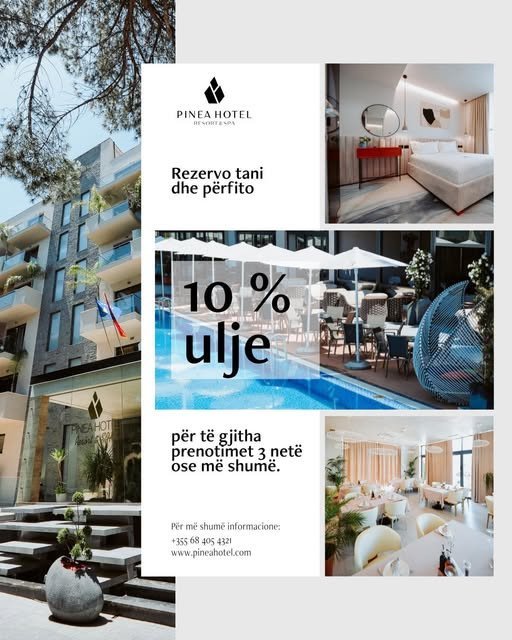 Përfito oferten 10% ulje për të gjitha prenotimet 3 netë ose më shumë