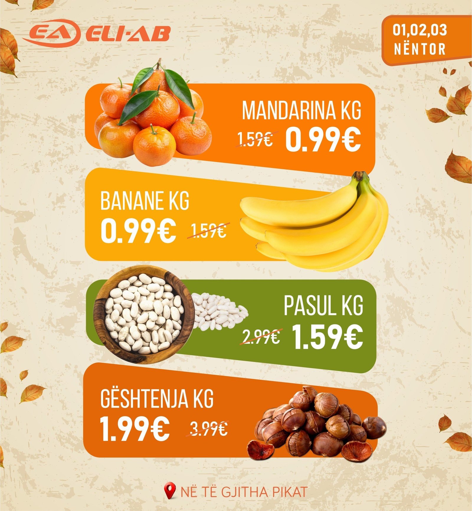 Të shtunën, të dielën dhe të hënën