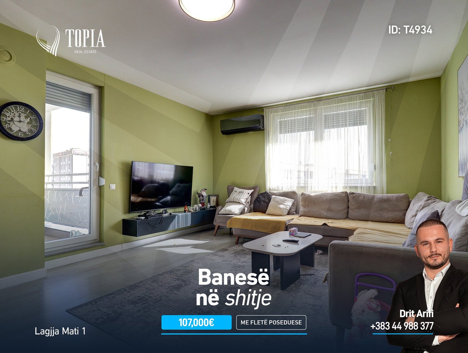 Banesë në shitje në lagjen Mati 1