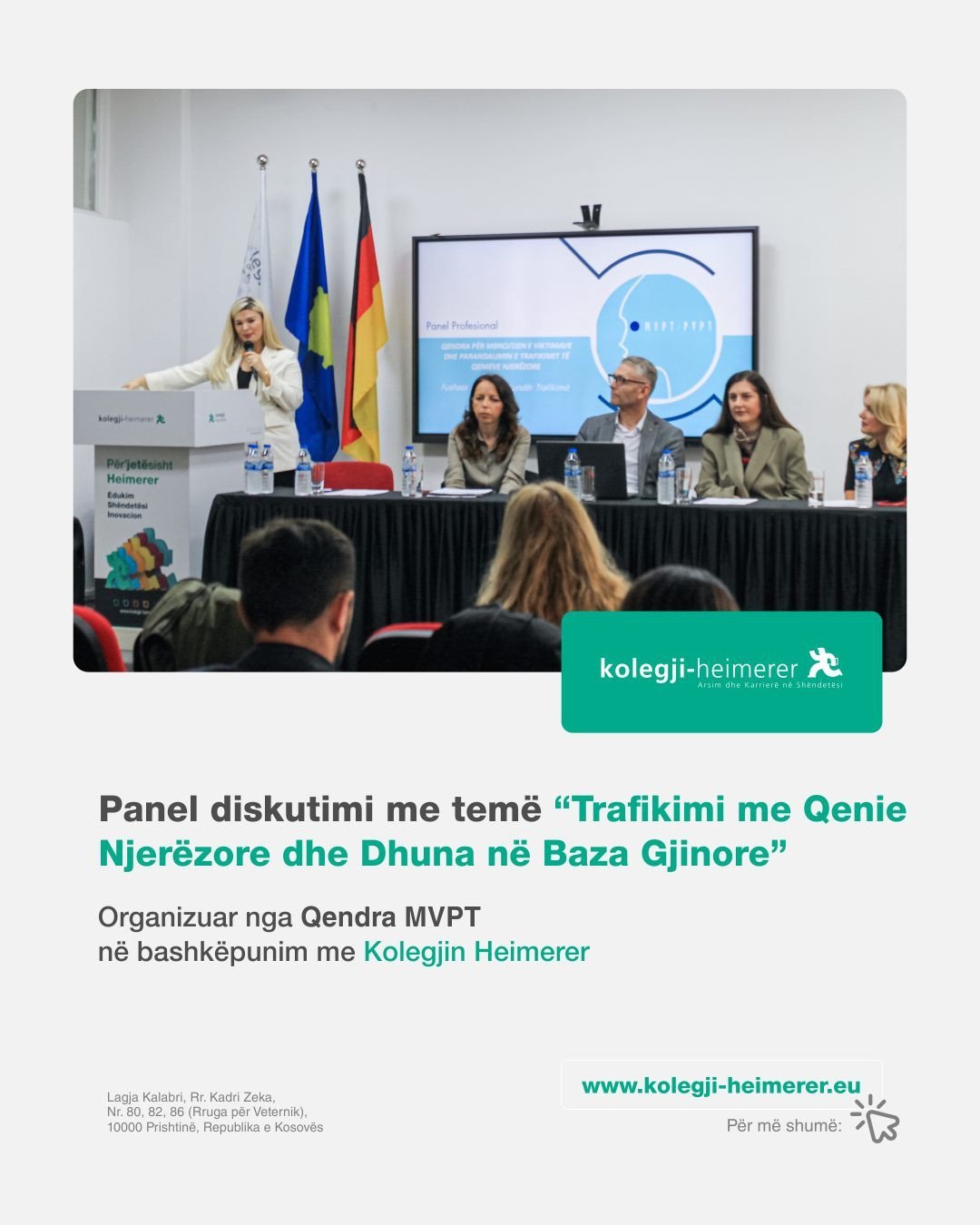 Kolegji Heimerer pjesë e fushatës kundër trafikimit me qenie njerëzore