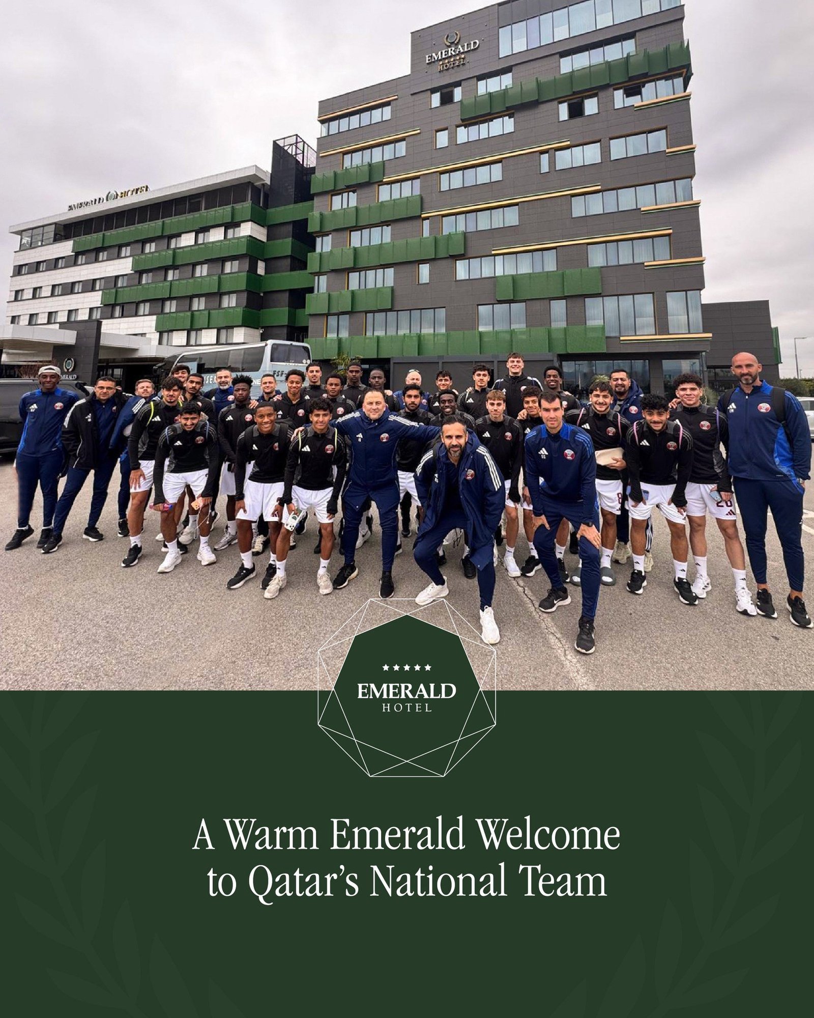 Honored to welcome Qatar’s National Football Team to Emerald Hotel