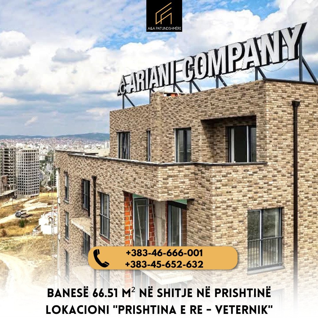 Banesë 66.51 m² në Shitje Prishtinë/Prishtina e Re-Veternik