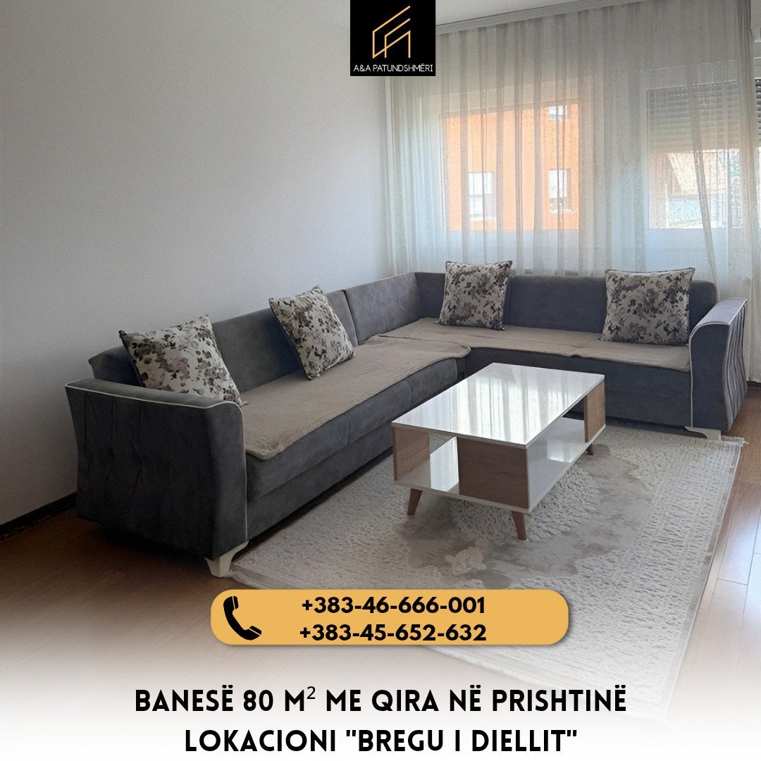 Banesë 80m² me Qira Prishtinë/Bregu i Diellit