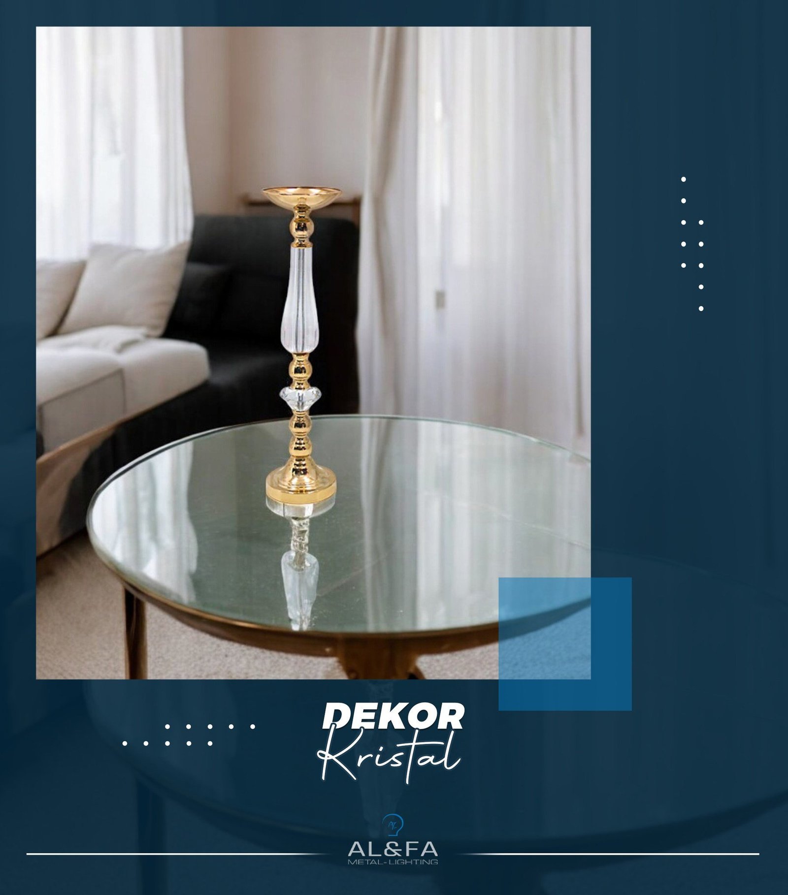 Kjo dekoratë kristali me bazë ari