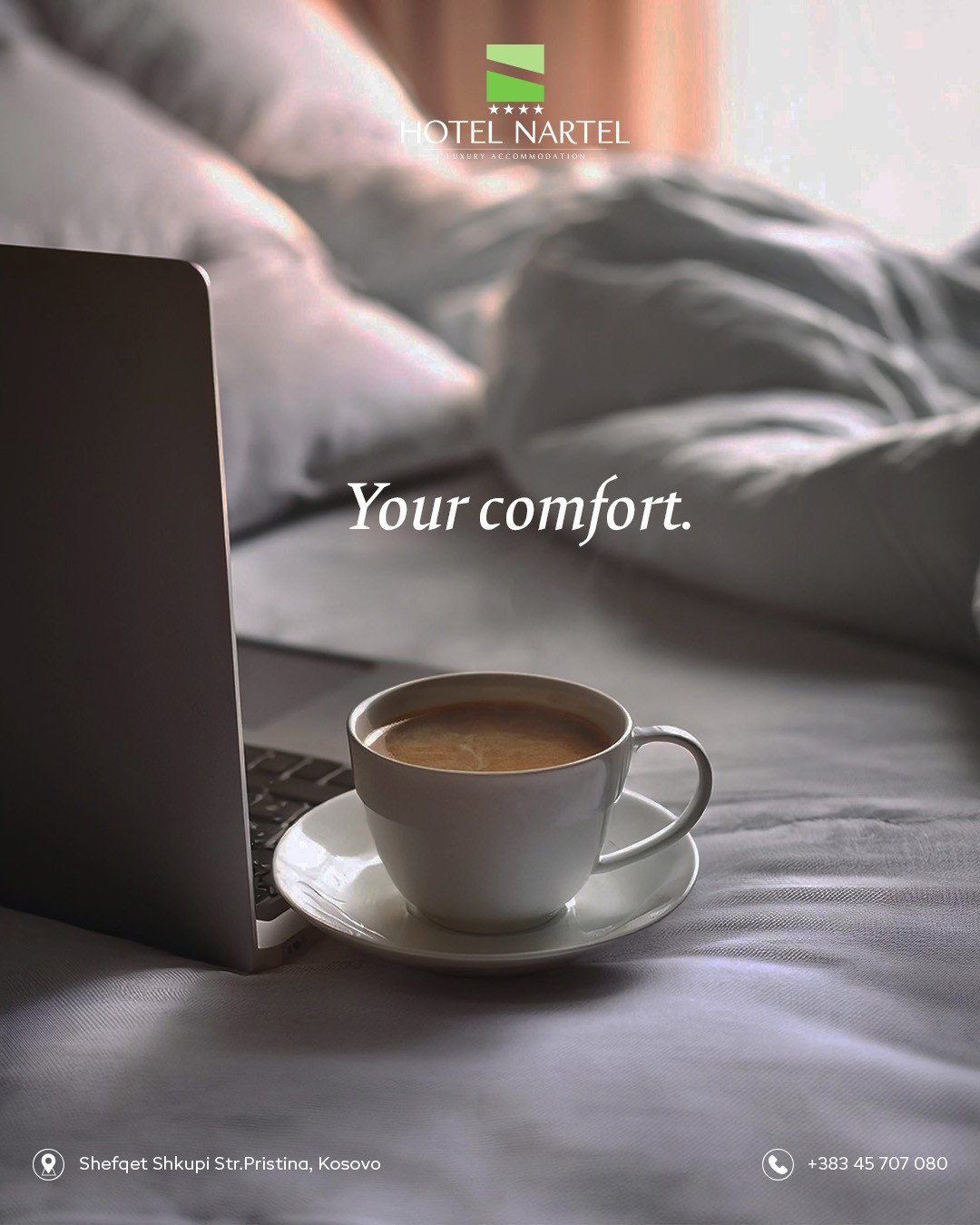 Wake up to the aroma of freshly brewed coffee