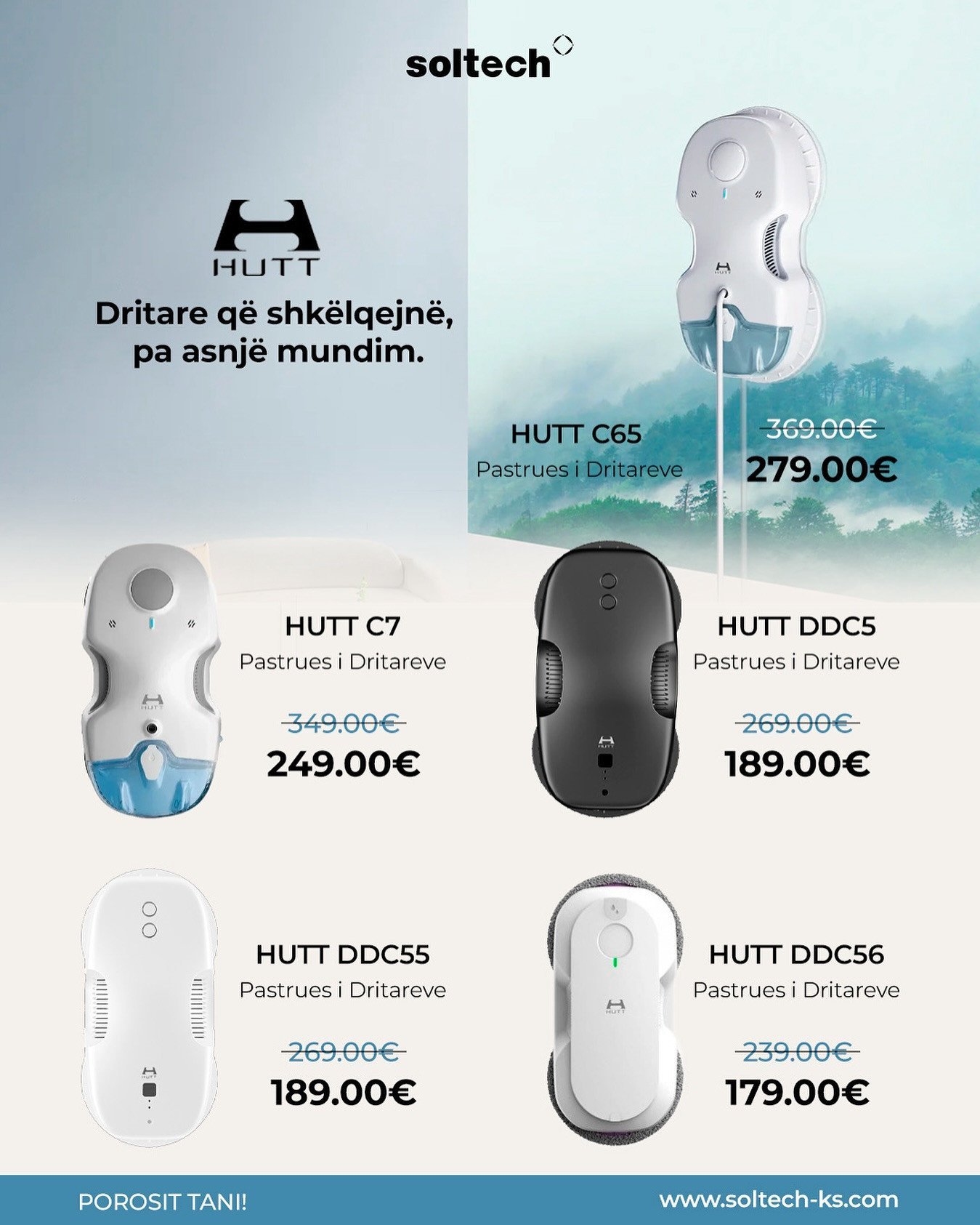 Nuk ke kohë me pastru dritaret? Leje krejt punën HUTT me bo për ty