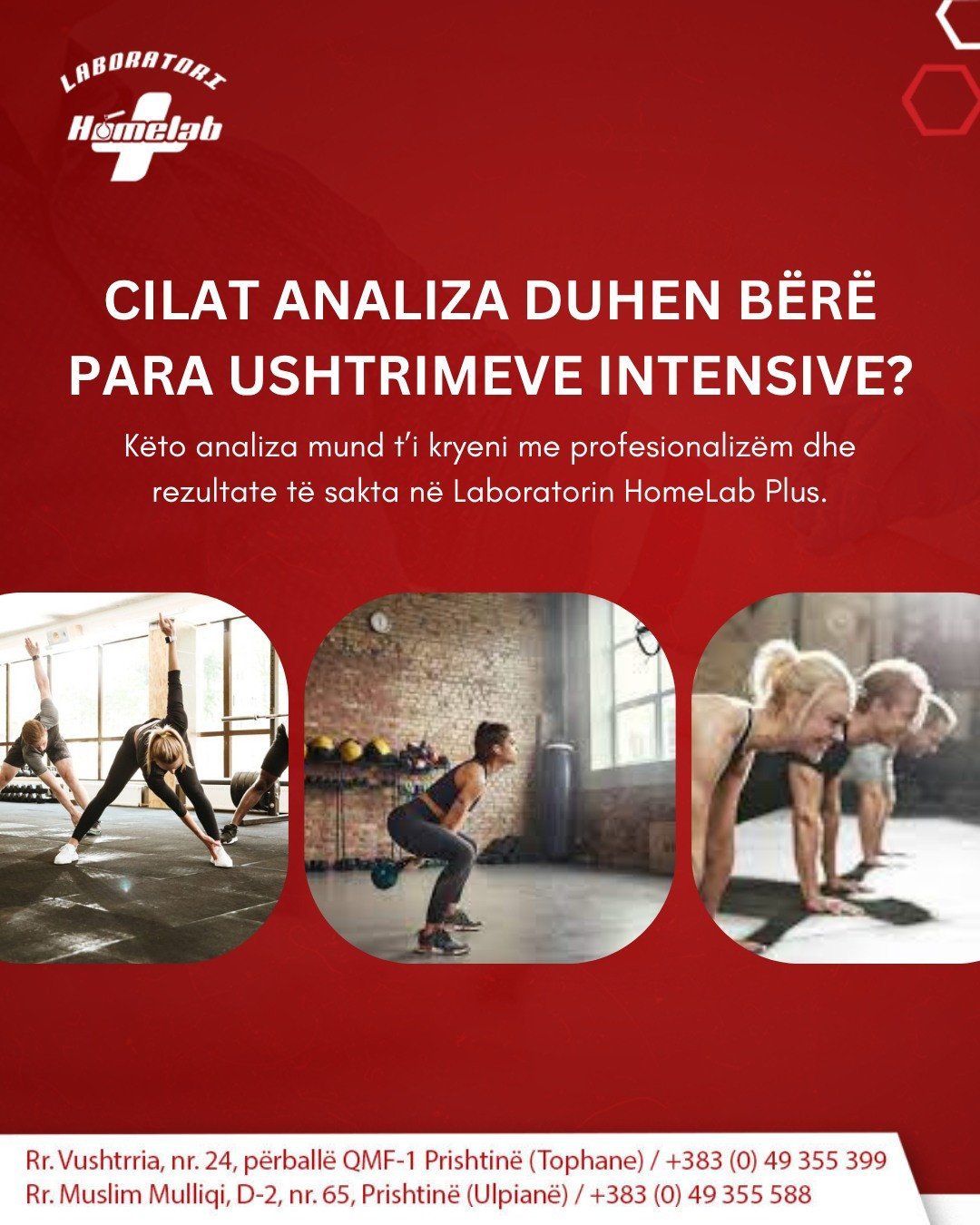 Cilat analiza duhen bërë para ushtrimeve intensive