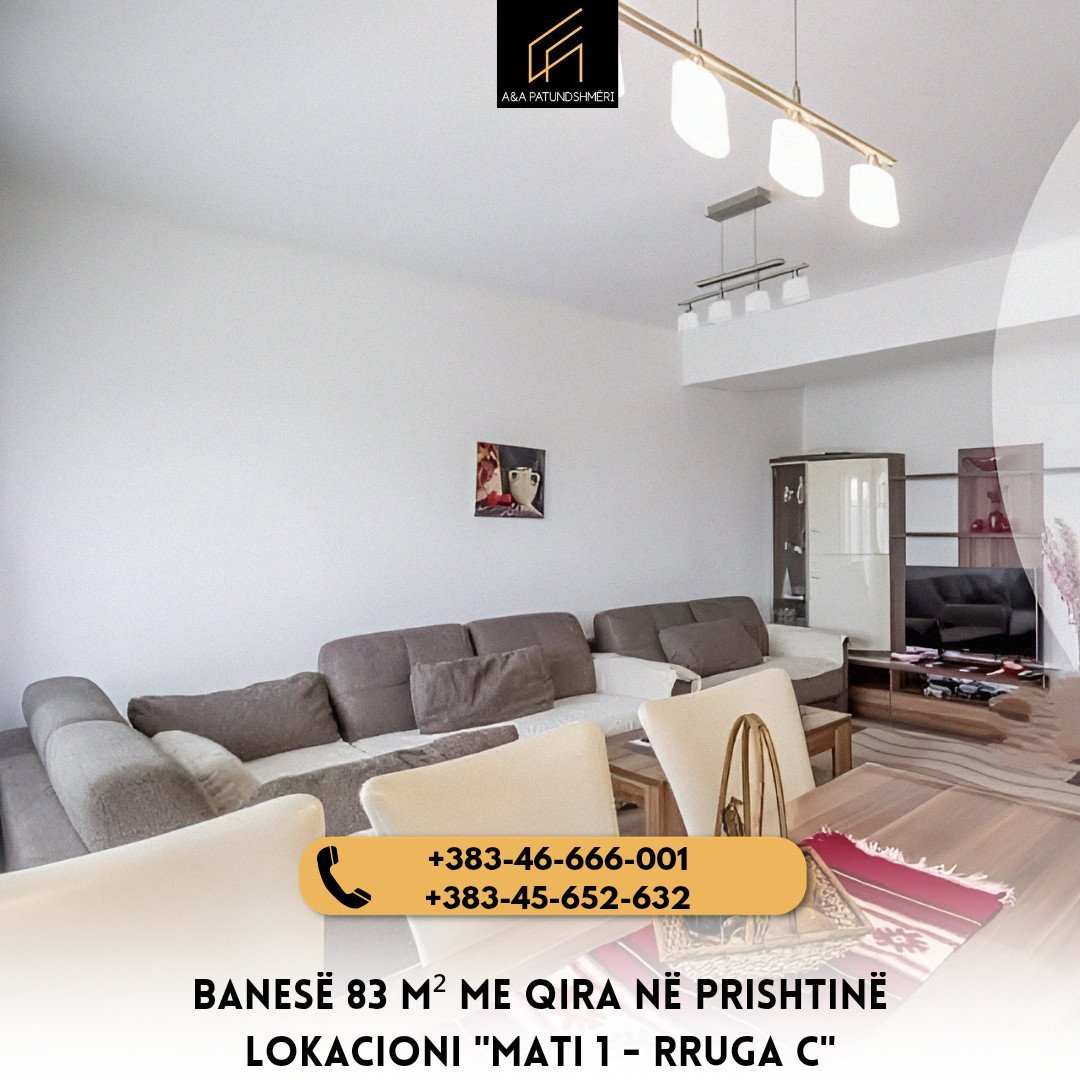 Banesë 83m² me Qira Prishtinë/Rruga C