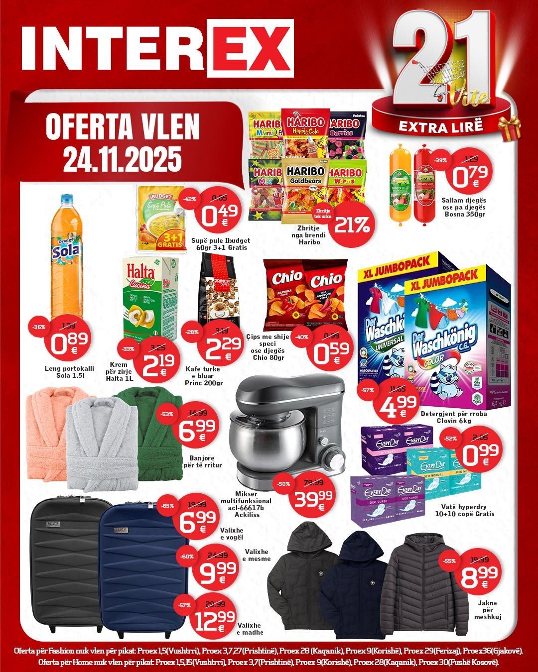 21 Vite Interex Extra Lirë