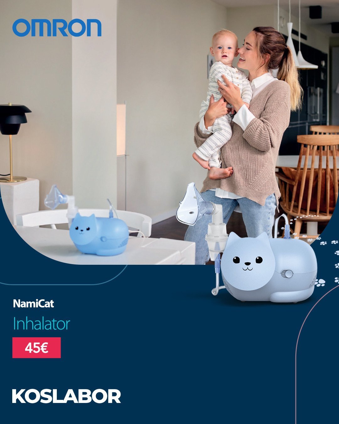 Inhalator për fëmijë OMRON Nami Cat