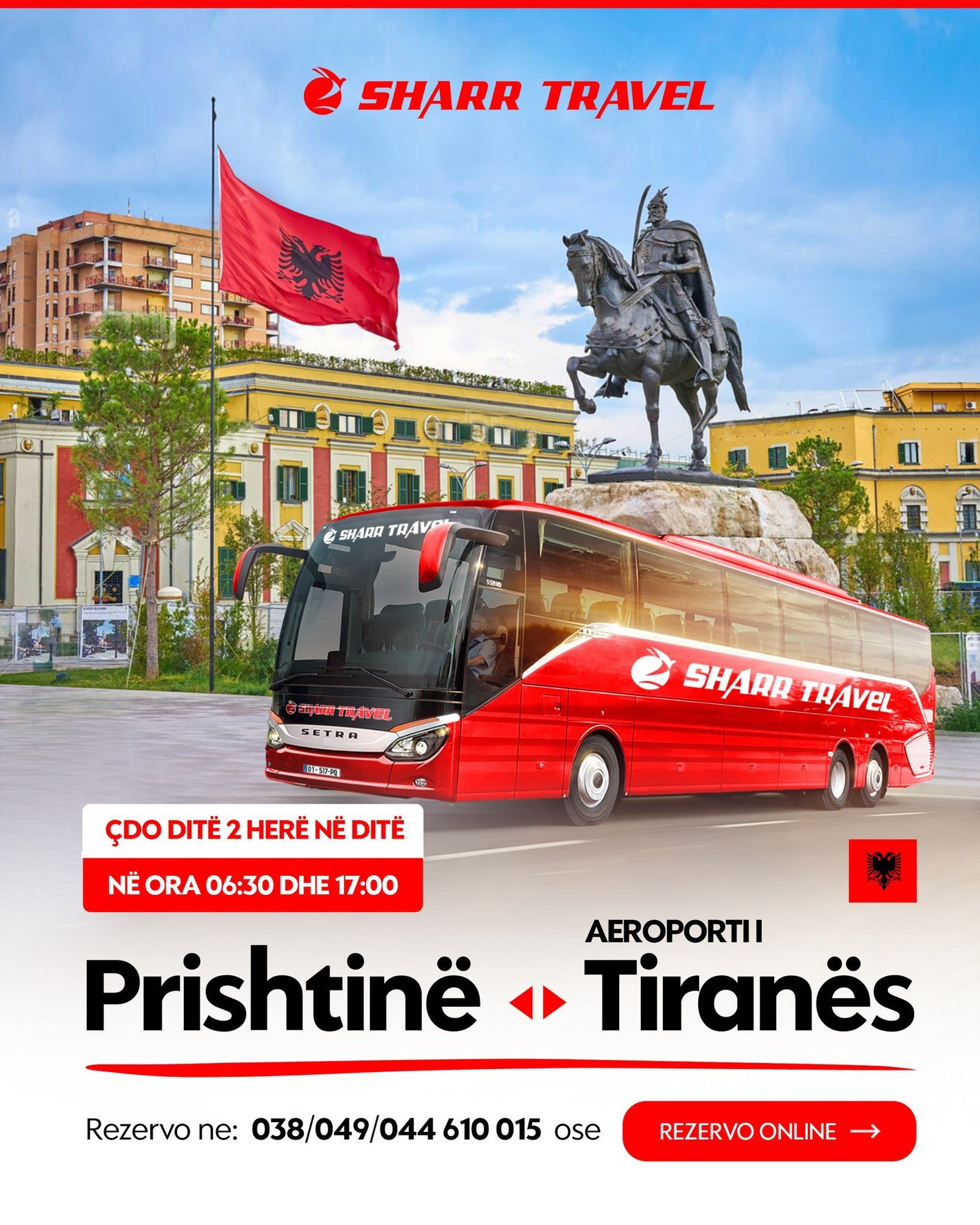 AUTOBUS PRISHTINË - TIRANË