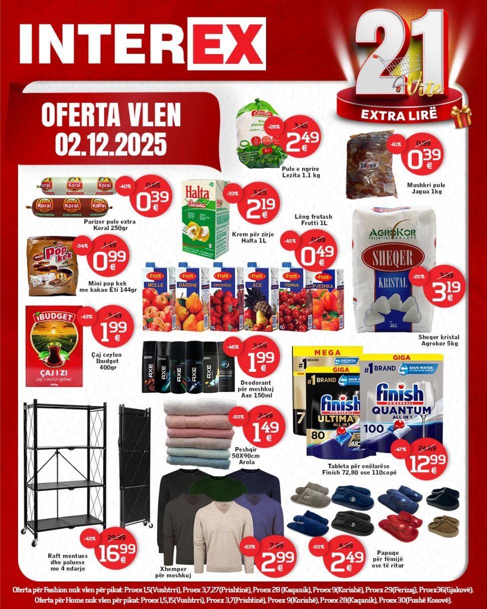 21 Vite Interex Extra Lirë