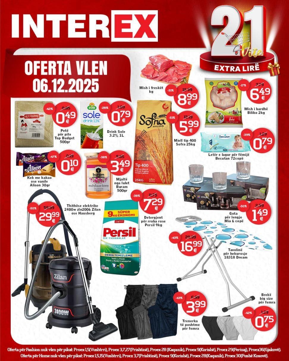 21 Vite Interex Extra Lirë