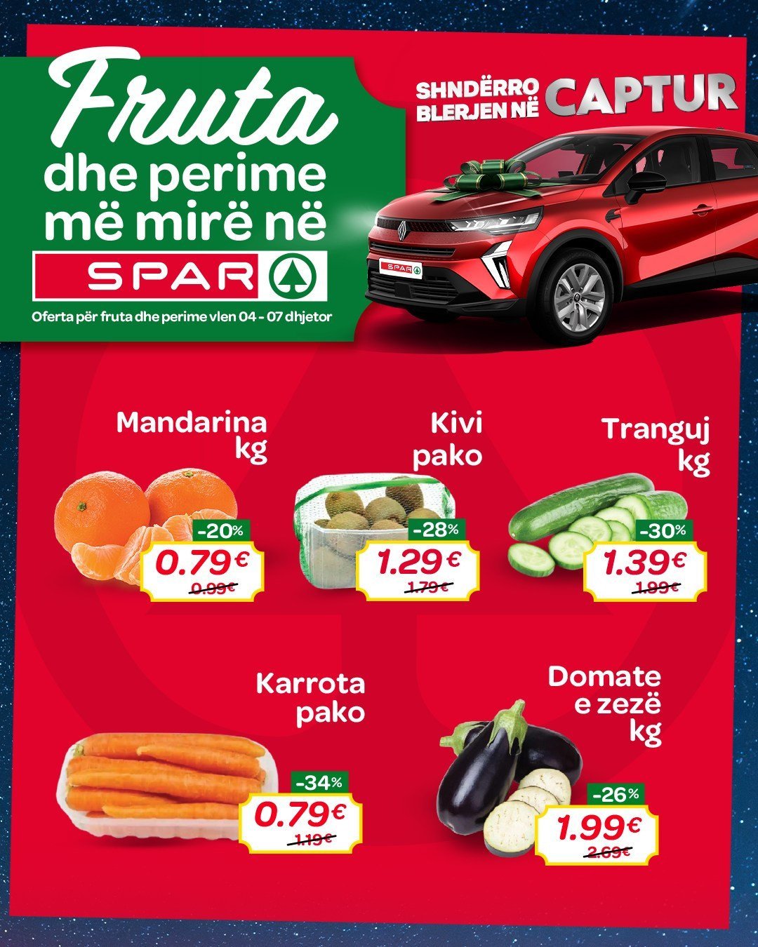 Në SPAR gjeni frutat dhe perimet sezonale me çmimet më të mira