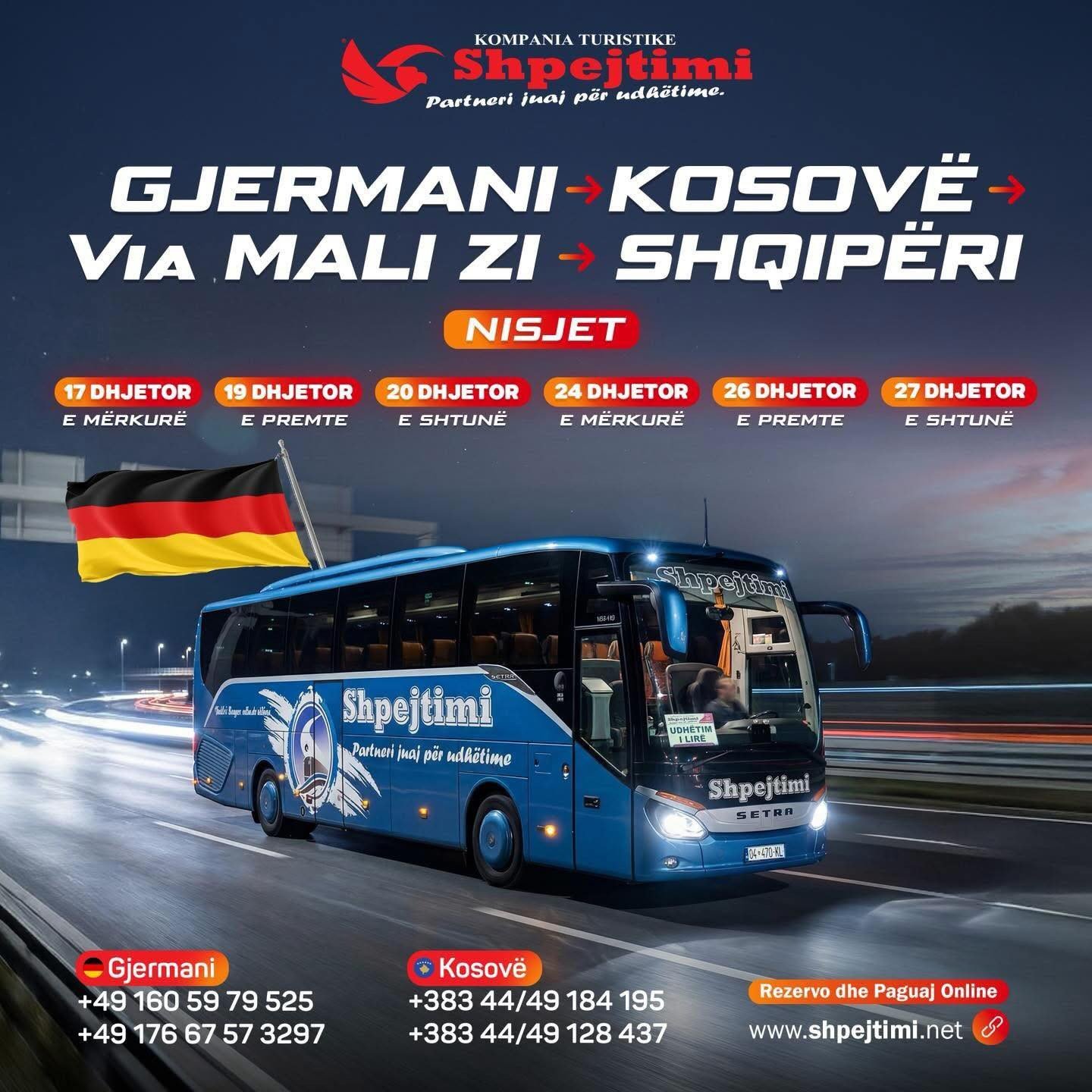 GJERMANI - KOSOVE ( Via Mali i Zi)