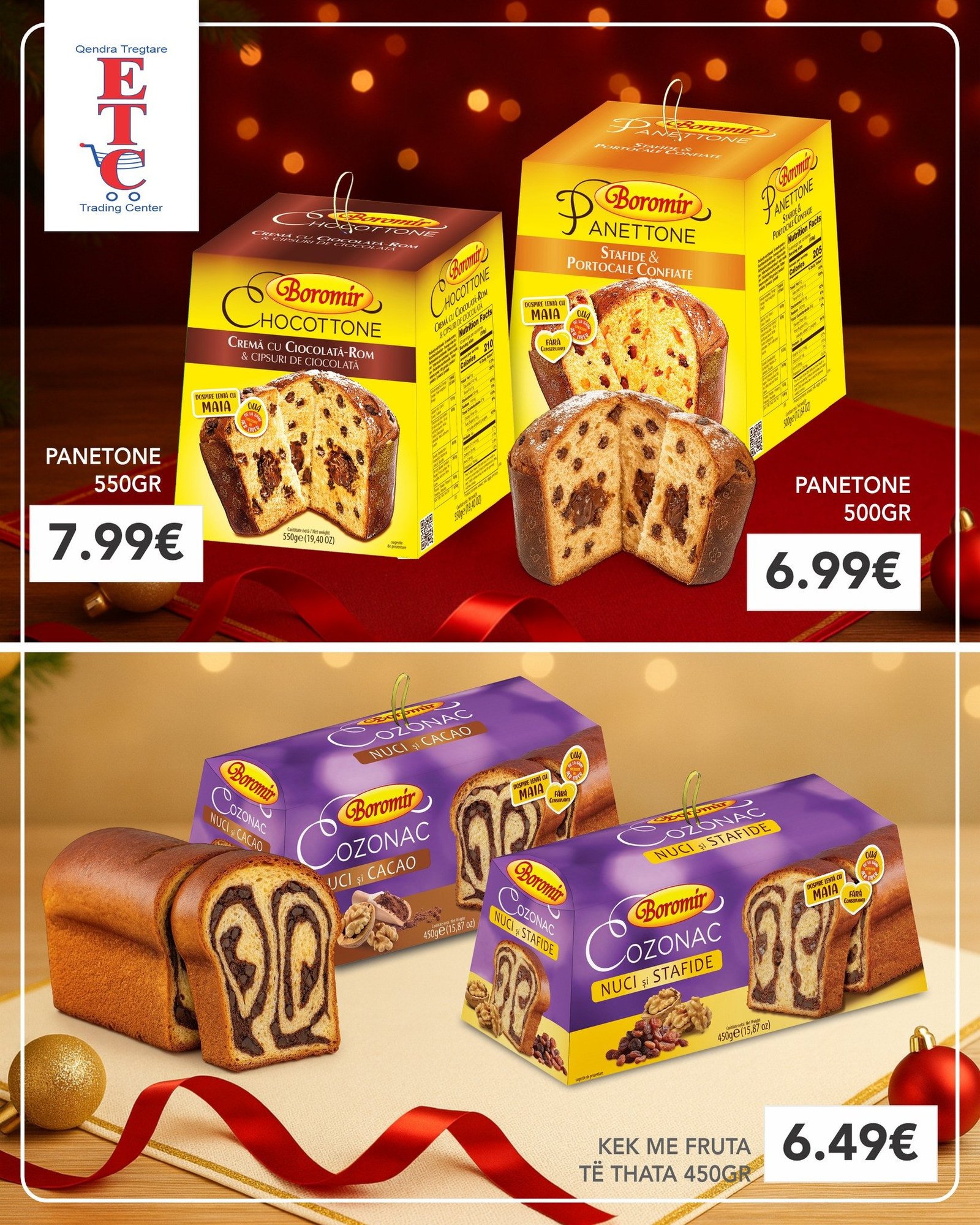 Në ETC gjeni një përzgjedhje të larmishme të Panettone-ve
