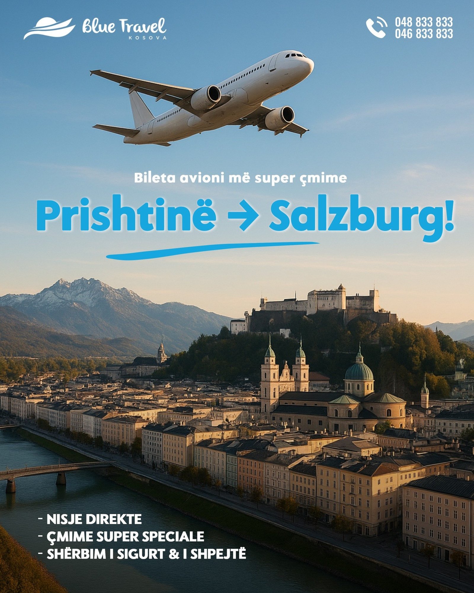Fluturime DIREKT Prishtinë - Salzburg