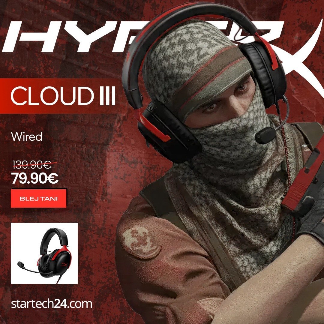 yperX Cloud III - headset gaming me zë të fuqishëm
