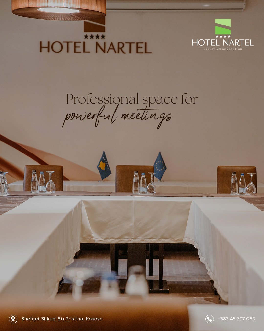 Host your next successful event at Hotel Nartel’s professional conference hall