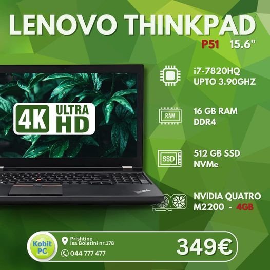 LAPTOP LENOVO P51 4K