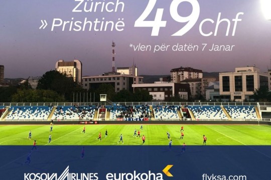 Eurokoha - Fluturim direkt nga Zürich drejt Prishtinës.