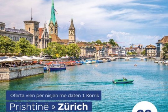 Eurokoha -Fluturime të sigurta nga Prishtina drejt Zurich